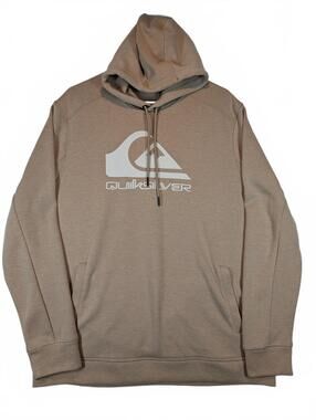 Quiksilver Waffle Knit Pullover Hoodie Surf Casual Outdoor Tan Mens Large